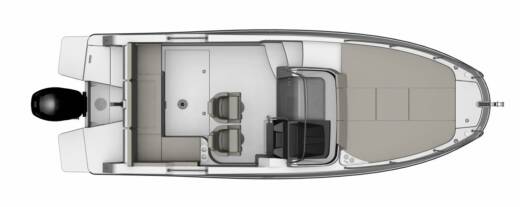 Motorboat Quicksilver Activ 755 Sundeck Boat layout