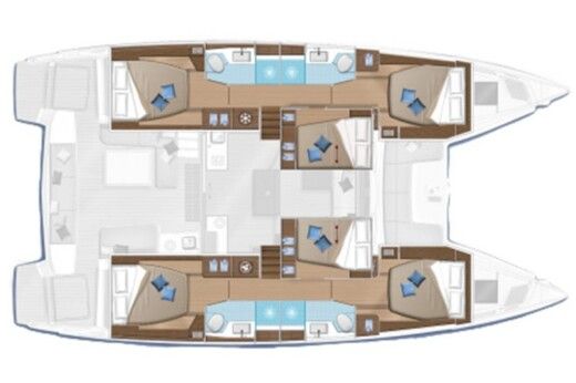 Catamaran Lagoon 50 Boat layout