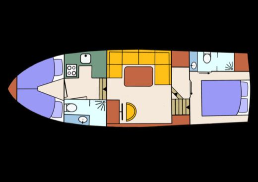 Houseboat Banckert Linssen 36 Plattegrond van de boot