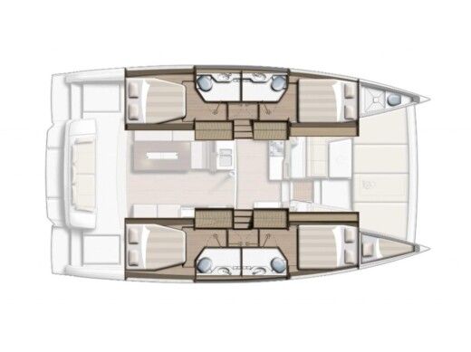 Catamaran  Bali 4.2 CAT Plano del barco