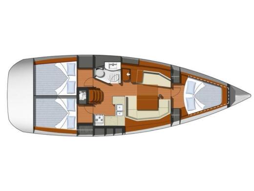 Sailboat Jeanneau Sun Odyssey 37 Boat layout