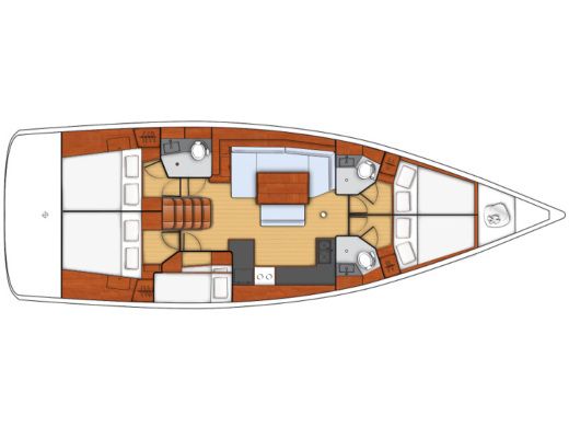 Sailboat BENETEAU OCEANIS 48 boat plan