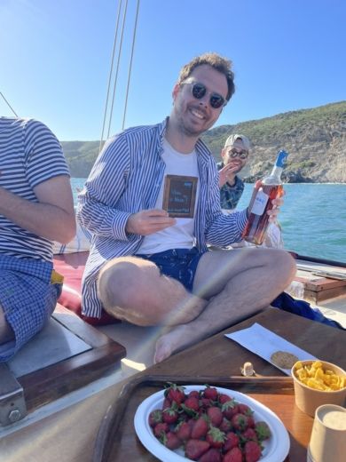 Sesimbra Motorboat Traditional Wooden Boat Classic alt tag text