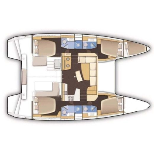 Catamaran  LAGOON 42 - NEPTUNE boat plan