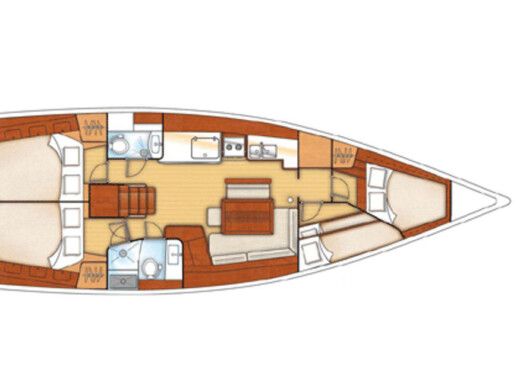 Sailboat Beneteau Oceanis 46 Boat layout