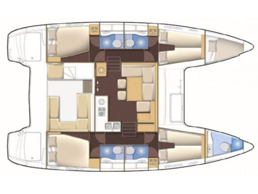 Catamaran LAGOON 400 S2 Plan du bateau