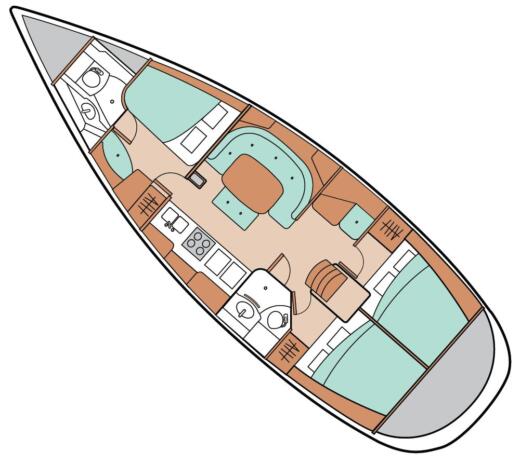 Sailboat Beneteau Oceanis 400 Plan du bateau