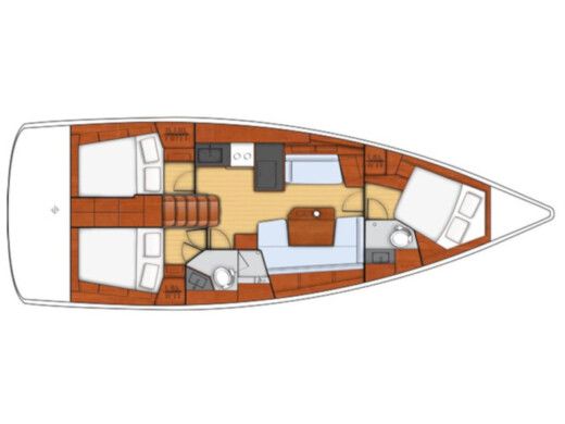 Sailboat Beneteau Oceanis 41.1 Plan du bateau