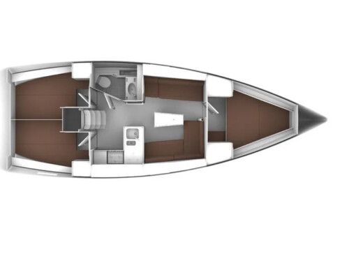 Sailboat Bavaria Bavaria 37 Cruiser Plattegrond van de boot
