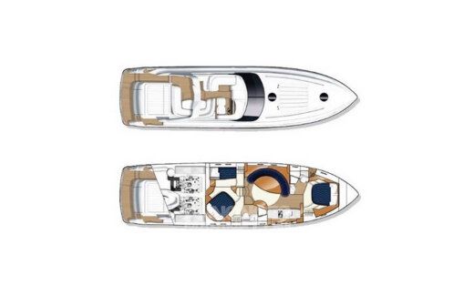 Motorboat Princess V58 boat plan