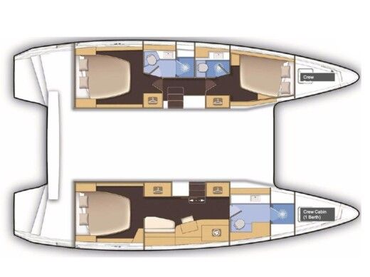 Catamaran  Lagoon 42 Plan du bateau