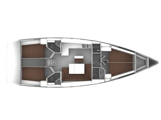 Sailboat BAVARIA 46 CRUISER Plano del barco