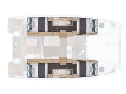 Catamaran  Lagoon 38 boat plan