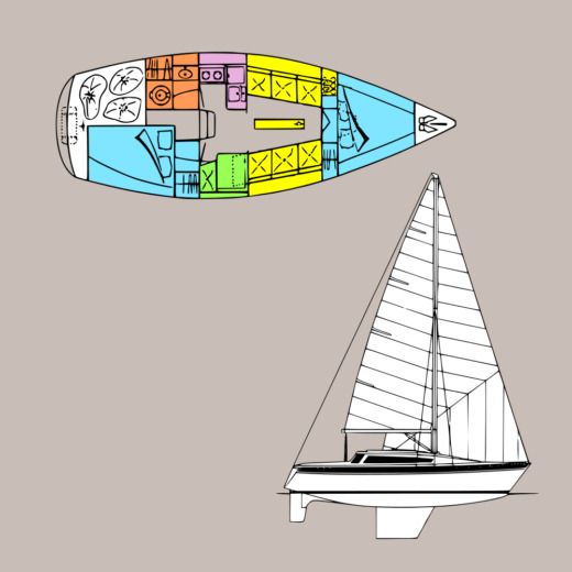 Sailboat Gibert Marine Gib sea 84 Plan du bateau