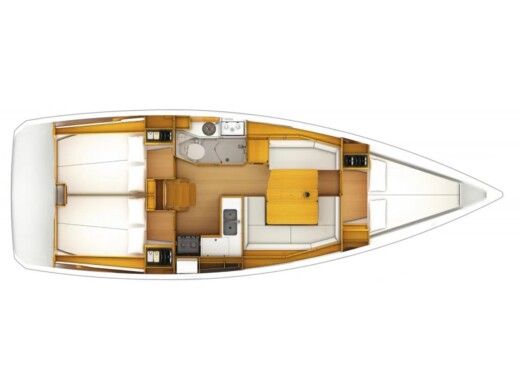Sailboat  Sun Odyssey 379 (DL) Boat layout