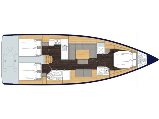Sailboat  Bavaria C45 Style  Plan du bateau