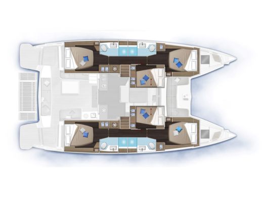 Catamaran  Lagoon 51 Plan du bateau