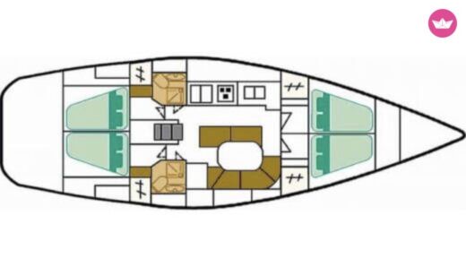 Sailboat Beneteau Océanis Clipper 461 Plan du bateau