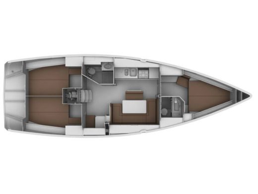 Sailboat BAVARIA CRUISER 40 Boat layout