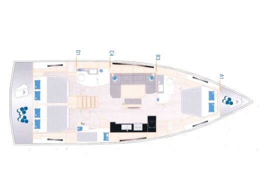 Sailboat Hanse 460 boat plan