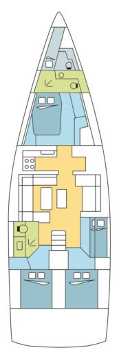 Sailboat Dufour Yachts Dufour 56 with A/C boat plan