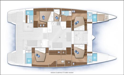 Catamaran Discovery - All inclusive half board Lagoon 52 Boat layout