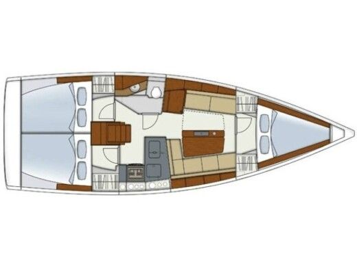 Sailboat HANSE 345 Plan du bateau