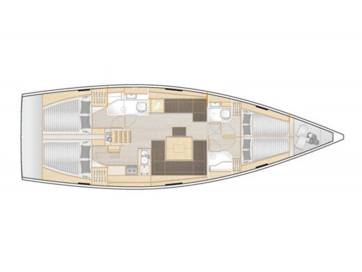 Sailboat  Hanse 458 Plan du bateau