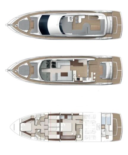 Motor Yacht Sunseeker 66 MANHATTAN Boat design plan