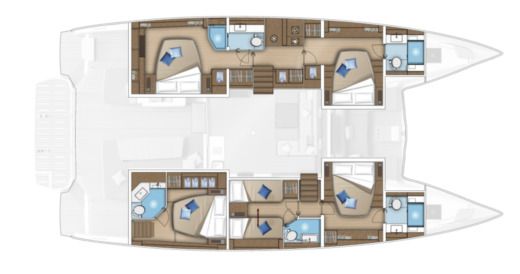 Catamaran Lagoon 55 Plan du bateau