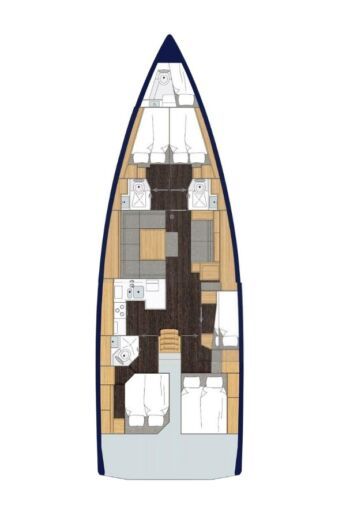 Sailboat  Bavaria C50 boat plan