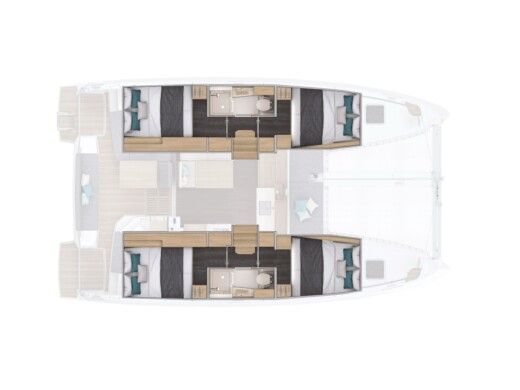 Catamaran  Lagoon 38 boat plan