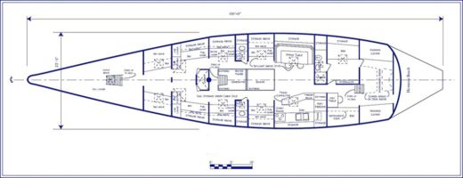 Sailboat Ubett/Preiss voilier Plan du bateau