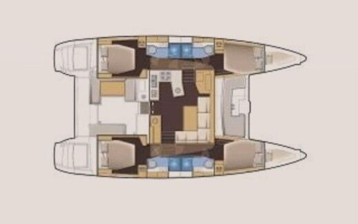 Catamaran Lagoon Lagoon 450F Plan du bateau