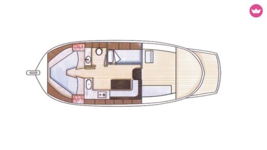 Motorboat MENORQUIN 100 Plattegrond van de boot