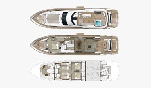 Motor Yacht Sunseeker Signature 95 Boot Grundriss