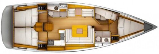 Sailboat Jeanneau Sun Odyssey 449 Plano del barco