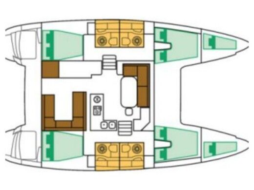 Catamaran Lagoon Lagoon 400 S2 Boot Grundriss