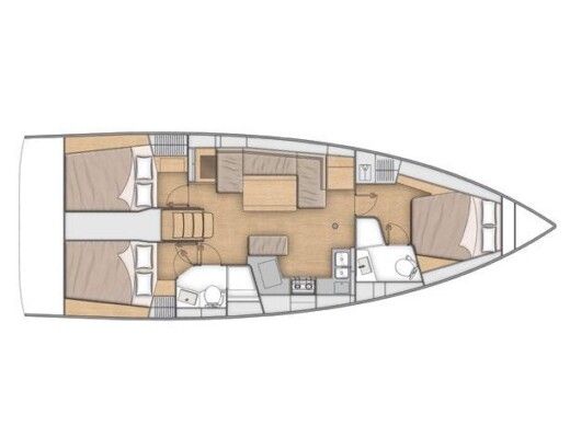 Sailboat Beneteau Oceanis 40.1 Plan du bateau