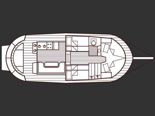 Motorboat Eigenbau Custom build Planimetria della barca