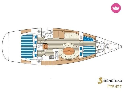 Sailboat BENETEAU FIRST 47.7 boat plan