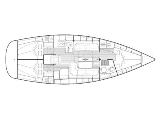 Sailboat BAVARIA 38 CRUISER Plan du bateau