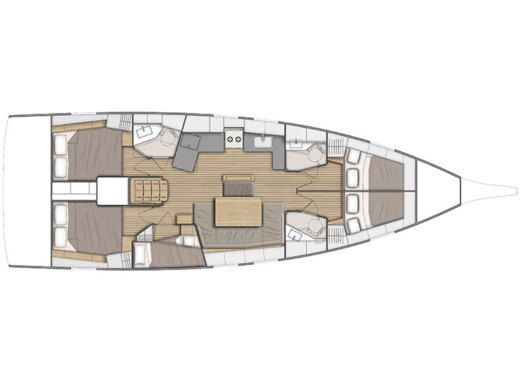 Sailboat Beneteau Oceanis 46.1 Boat layout