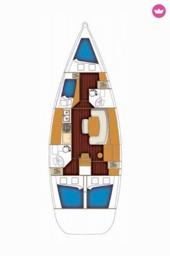 Sailboat Beneteau Cyclades 43.4 boat plan