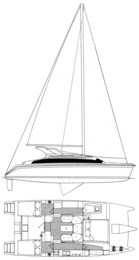 Motorboat Performance Cruising Gemini 105M Boot Grundriss
