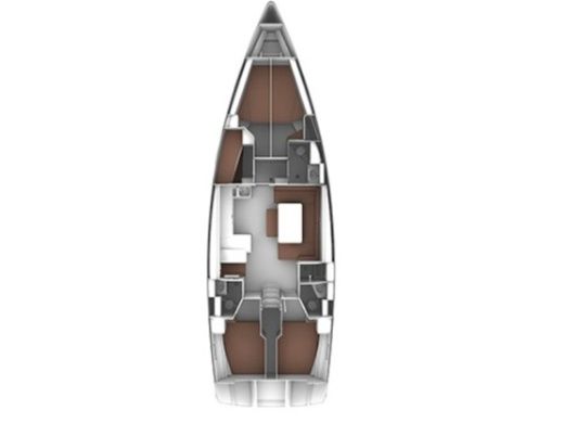 Sailboat  Bavaria Cruiser 51 Plano del barco