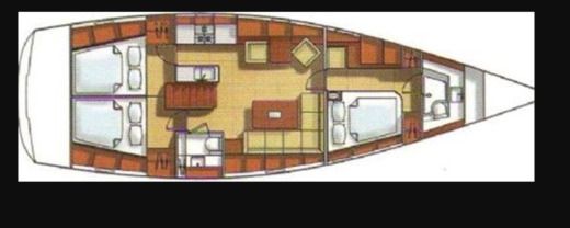 Sailboat Hanse 461 Plano del barco