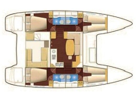 Catamaran LAGOON 400 S2 boat plan