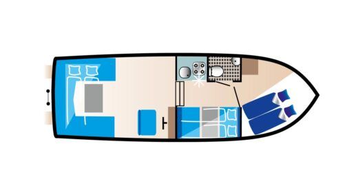 Houseboat Almeria 850 (HMR) Boot Grundriss