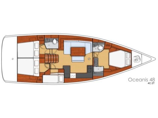 Sailboat Beneteau Oceanis 48 boat plan